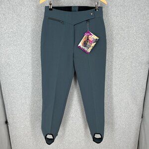 Obermeyer Womens VTG ITB Stretch Pant Wool Blend Ski Pant Size 12 Long Gray NEW